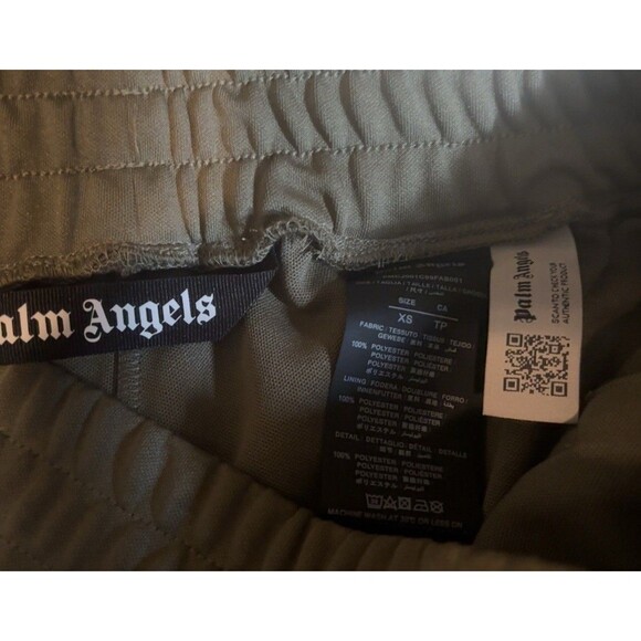 PALM ANGELS Military Green Polyester Classic Track Pants Size Small Zipper Bot - Picture 4 of 7